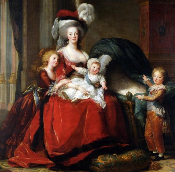 Marie-Antoinette et ses enfants dans un tableau d'Élisabeth Vigée Le Brun de 1787