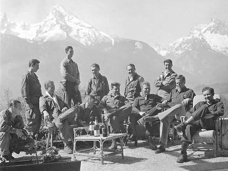 Photos of American Troops Smoking, Drinking at Hitler's Private Residence After World War II - Business Insider