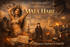 13 Février 1917 : Arrestation de Mata Hari une Danseuse, Espionne