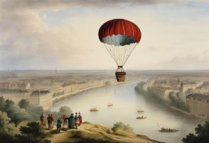 22 octobre 1797, le premier saut en parachute de l'histoire au parc Monceau