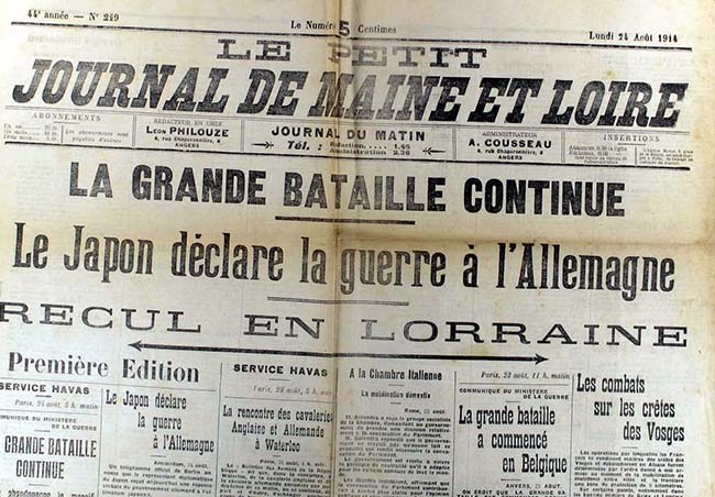 23 août 1914 : Le Japon entre dans la Première Guerre mondiale en déclarant la guerre à l’Allemagne