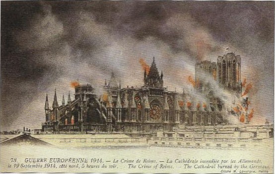 19 septembre 1914 : la cathédrale de Reims bombardée